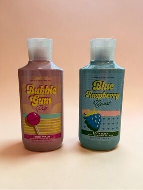 🫶🏻 Set of 2 Bath & Body Works Blue Raspberry Burst & Bubble Gum Pop Duo
